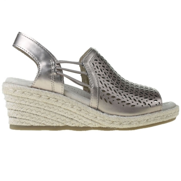 Earth Spirit Womens Metallic Wedge Sandals - Picture 5 of 5